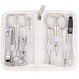 Tres Espadas - Set para el cuidado de las uñas ´Salamanca` de viaje con estuche para manicura y pedicura con lima de uñas de vidrio - Calidad de marca by 3 Swords (7780)