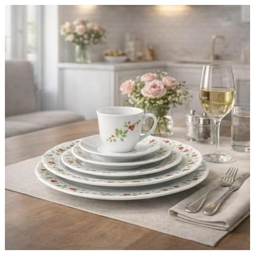 Aparelho de Jantar Floral Clássico e Sofisticado