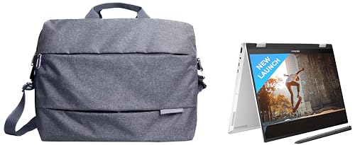 Image of ASUS Zenbook 14 Flip OLED (2023), Intel Core EVO i7-1360P 13th Gen, 14 inch (35.56 cm) 2.8K 90Hz OLED, (16GB RAM & 1TB SSD), UP3404VA-KN753WS EOS 2 Messenger Bag (Gray)