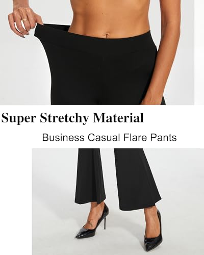 Ginasy Womens Dress Pants for Work Business Casual High Waisted Flare Dressy Trousers Pants Pull On Bell Bottom Office Slacks4