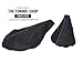 The Tuning-Shop Ltd compatible with Shift & E Brake Boot for BMW E30 1982-1994 Black Faux Suede M///Stitching