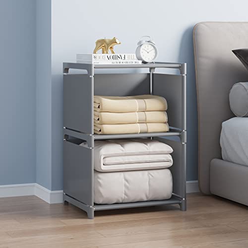 Riipoo Storage Cube Shelves, 2-Cube Organizer Shelf For Bedroom Closet, 3-Layer Small Desktop Bookshelf, Bookcase Unit For Small Spaces #TOP2
