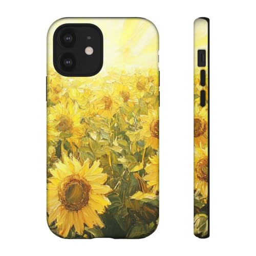 Coque iPhone 12 tournesols pour illuminer vos photos en terrasse et vacances