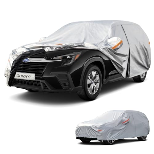 Image of GUNHYI 6 Layers SUV Car Cover Custom Fit Subaru Ascent (2018-2026) Waterproof All Weather, Heavy Duty Outdoor Snow Sun Rain Uv Protection (Ships from US Warehouse, Delivery 3-8 Days)