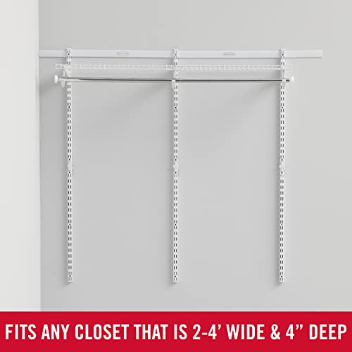 Rubbermaid 2119012 Configurations Custom Closet Kit, 2-4 Ft. Adjustable Metal Wire Shelving thumb #2