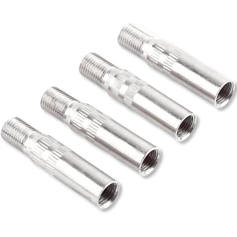 Valve Stem Extension 4Pcs 39mm, Tire Valve Extension Valve Stem Extenders Tire Valve Extenders Brass Tire Stem Extension Wheel Tire Cap Extender Adapter for Car Motorcycle Truck Cover