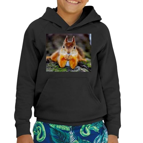 Sweat à capuche enfant écureuil roux vêtement animaux mignon nature et confortable