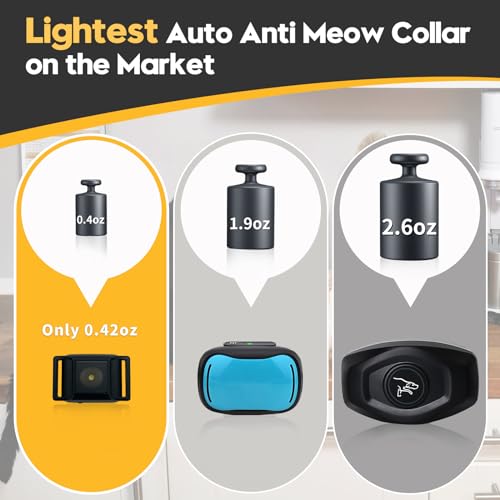 Tiniest-Anti-Meow-Collar-for-Small-Cats-5-15lbs-Only-16-1in-042oz-No-Shock-with-Vibration-Sound-Extra-Small-Rechargeable-5-Sensitivity-Levels