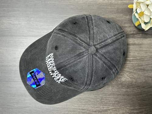 Image of Embroidered Adjustable Baseball Hat for Men Women, Washed Cotton | Premium Embroidery Design, Adjustable Metal Buckle Closure, Simple Lifestyle Wear