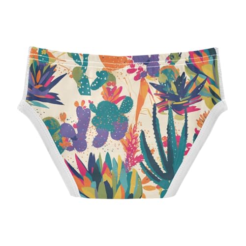 KLL Succulents Cacti Colorful Dots Toddler Boys Pure Cotton Briefs Underwear Breathable Children Panties2