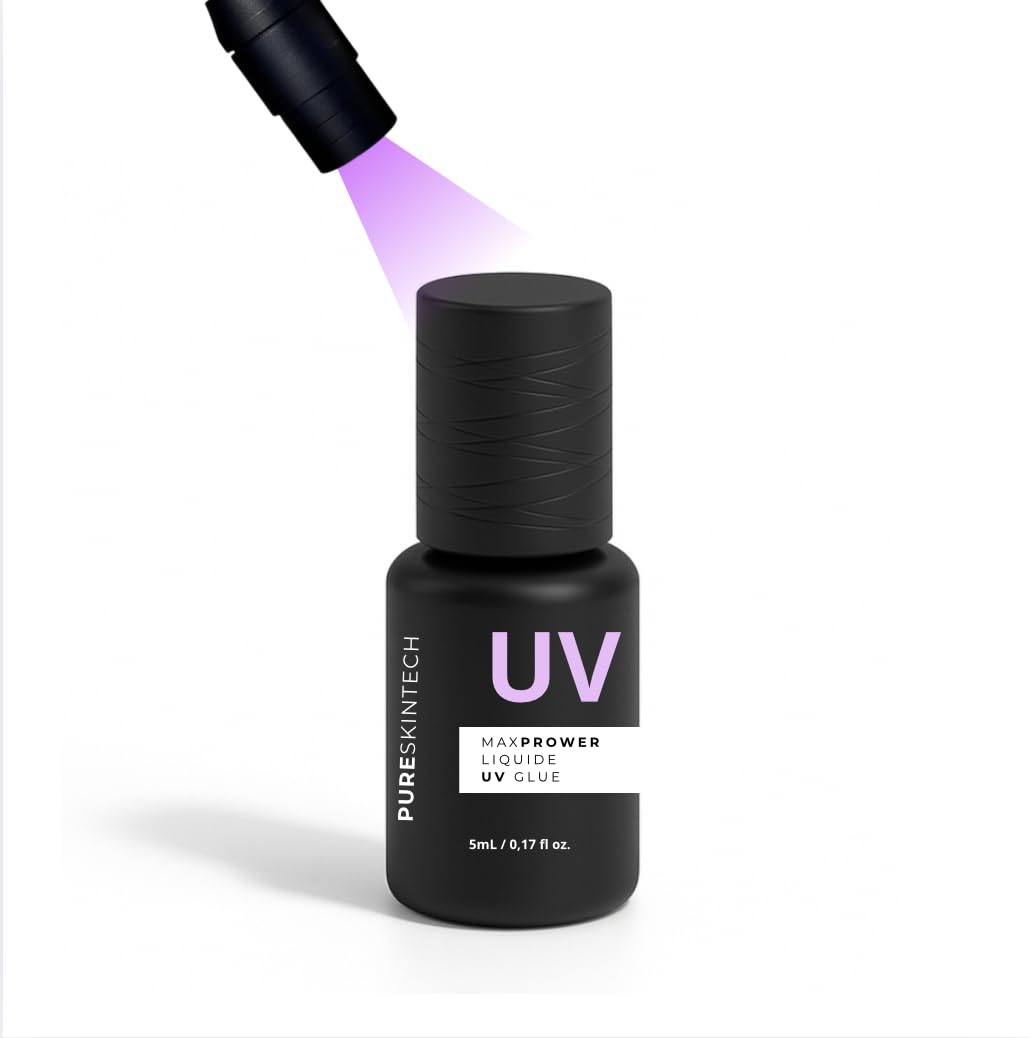 Colla UV per extension per ciglia in 0,3 secondi, impermeabile fino a quando le ciglia cadono, solo un uso professionale deve essere utilizzato con luce UV (5 ml color gray)