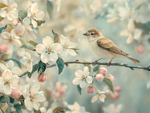 Pintura por números adultos diy lienzo para pintar flores y pájaros 90x120cm pintura acrílica hogar