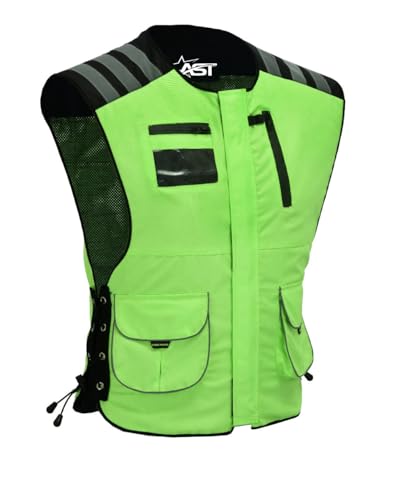 STAR AST Men's Yellow Waistcoat Hi viz Executive Vest Security, Cycling Workwear High Visibility Jacket For Reflective Safety Vest