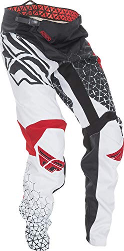 Fly Racing Unisex-Adult Kinetic Trifecta Bicycle Pants (Black/Red/White, Size 38)