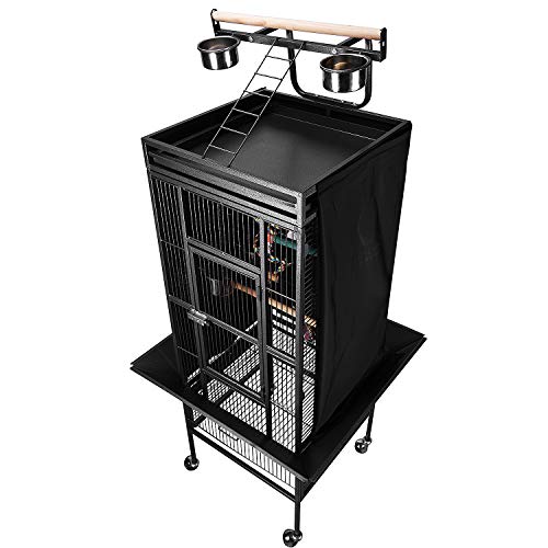 Colorday Good Night Bird Cage Cover for Large Bird Cage with Play Top (Patented), Black 61" by Colorday - Image 4