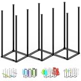 LAEMYFYRE Collapsible Bottle Drying Rack, Foldable Baby Bottle Drying Rack, Portable Drainer Stand Holder for Water Bottles, Cup, Reusable Silicone Bag, Cutting Board (Black)