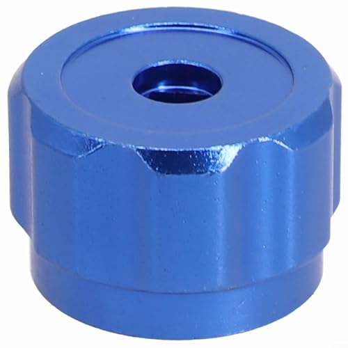 Round Wheel Handle for Manifold Gauges and Faucets, Aluminum Alloy Knob Replacement with 6.6mm Square Stem, Blue AC for HVAC Repair Tool, Pack