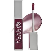 Pure Illumination Light-Up Lip Gloss with LED-Lit Applicator Brush + Side Mirror, Non-Sticky, Moisturizing Hydrating Lip Glosses with Lanolin, Jojoba Oil, Vitamin E, Passion