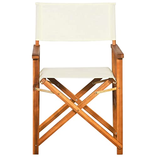 Vidaxl Director's Chair, Foldable Director's Chair With Polyester Seat Cover, Folding Camping Chair For Outdoor Garden Lawn, Solid Wood Acacia #TOP2