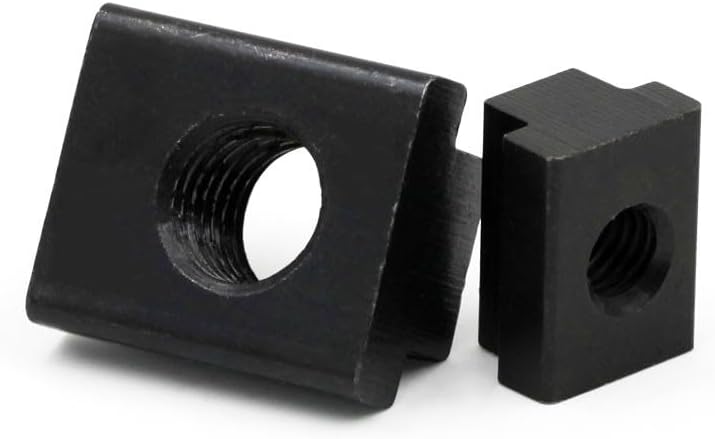 M6 M8 M10 M12 M14 M16 M20 DIN508 Black Oxide Finish Grade 8.8 Carbon Steel T-Slot Nut Tapped Through Slot T-nuts Furniture - (Size: M12(5pcs))