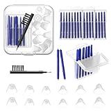 Wovnet Hearing Amplifier Cleaning Tools, Compatible with Audien Hearing Aid Kit Includes 6 Sizes Silicone Dome, Cleaning Brush with Screwdriver Wax Guards Filter and Carrying Case(11 Pcs)