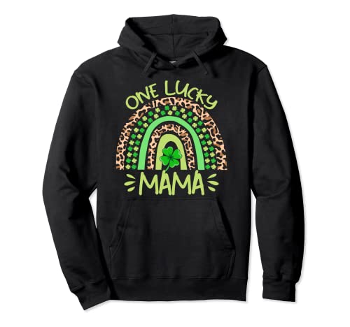 One Lucky Mama Rainbow Vintage St. Patricks Day Women Sudadera con Capucha