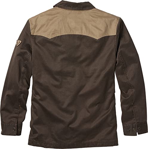 Legendary Whitetails Men's Standard Stockyards Lonestar Waxed Canvas Shirt Jacket, Tobacco, Large #TOP1