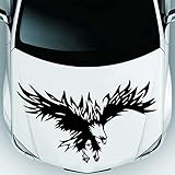 Mekek Car Stickers Cool Eagle-Shaped Graphics Universal Car Hood Body Side Decals Styling Stickers D-733 Black