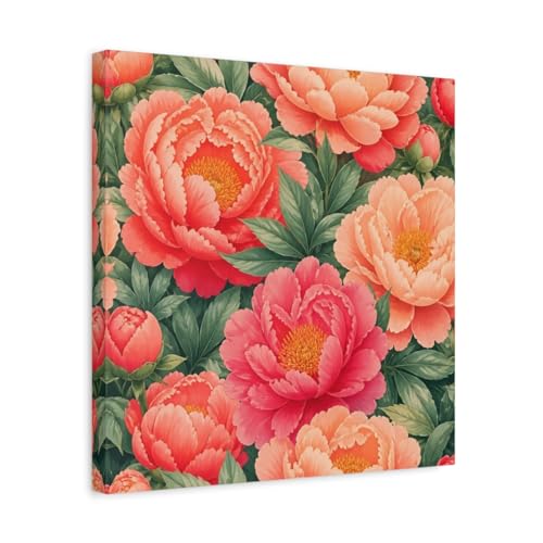 Impression pivoines vintage sur toile à offrir pour une crémaillère