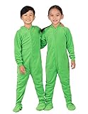 Footed Pajamas - Emerald Green Toddler Fleece Onesie - Toddler - Medium (Fits 3'0 - 3'3') - Toddler...