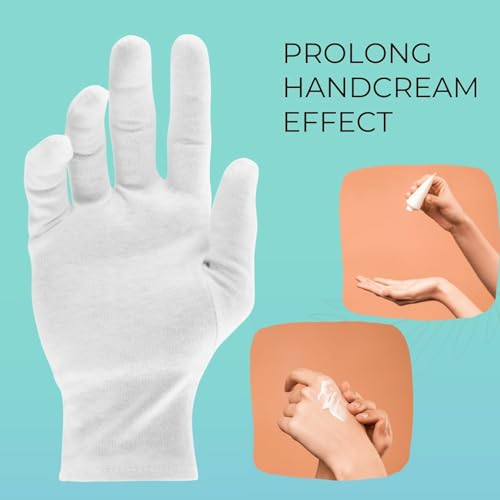 ANSMIO Cotton Gloves for Dry Hands - Moisturizing Night Care