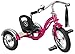Schwinn Roadster Tricycle with Classic Bicycle Bell and Handlebar Tassels, Featuring Retro Steel Frame and Adjustable Seat, for Children and Kids Ages 2-4 Years Old, Bright Pink
