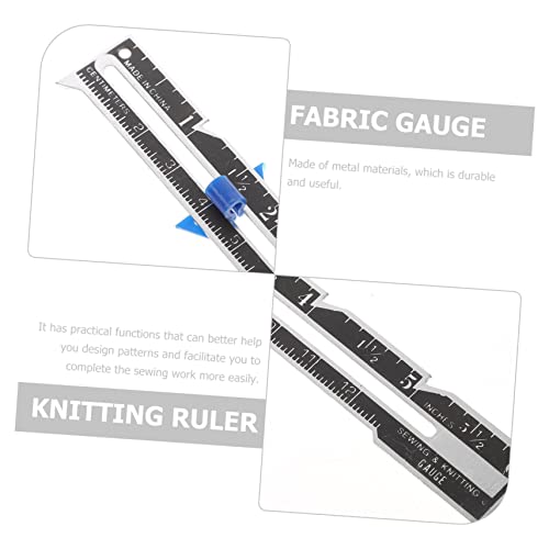BEBEMOKO Crafting Sewing Gauge Knitting Gauge Square Seam for Quilting Template Ruler - Thumbnail 2