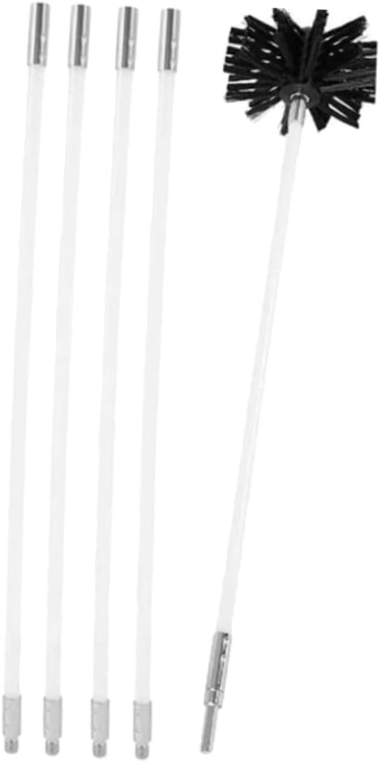 Dryer Vent Cleaning Brush and Chimney Cleaning Kit 610mm Flexible Rods with Lint Remover for Dryer Ducts and Fireplace Vent Maintenance