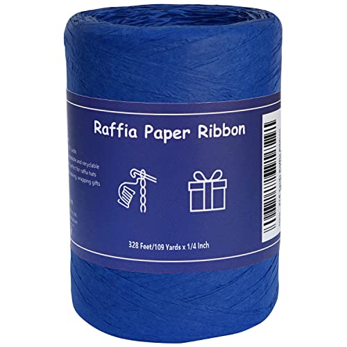 HAMUIERS Raffia Ribbon for Gift Wrapping, Packing Paper Twine Ribbon