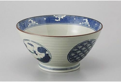 せともの本舗 Set of 5, Arita Ware Red Maki Shozui Tendon, 7.1 x 3.5 inches (18 x 9 cm) [Restaurants, Ryokan, Japanese Tableware, Restaurants, Commercial Utensils, Tableware]