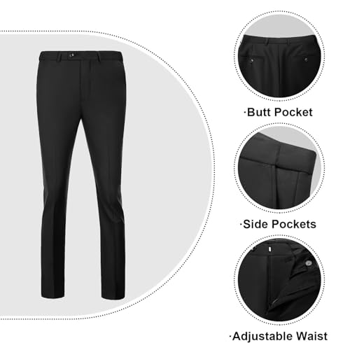 Men's Suits 2 Pieces Vest Pants Set for Men V-Neck Slim Fit Casual Tuxedo Men Suit Waistcoat Tie Business Party Prom4