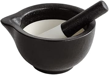 123Arts Ceramic Mortar and Pestle Set, Pill Crusher Spice Grinder