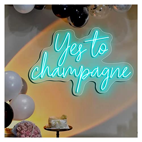 DzizJNC 'Yes to Champagne'Neon Signs Lights Handmade Led Neon Sign
