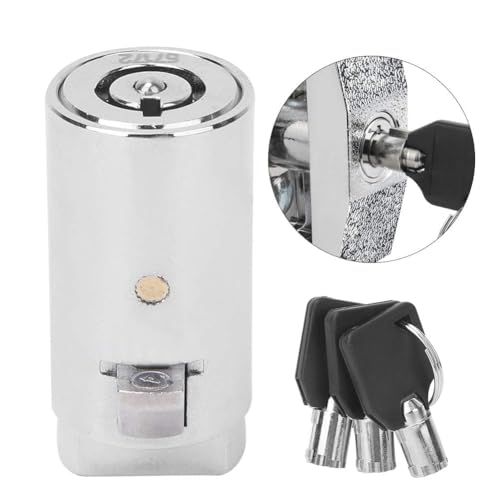 Image of Vending Machine Lock Cylinder, Zinc Alloy Cola Machine Lock & Key Snack Machine Lock Replacement, 3Pcs Keys
