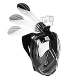 【SISTEMA DE RESPIRACIÓN PPAFETY】 El rímel snorkel adulto de RTDEP tiene tres canales de aire completamente separados, que pueden prevenir de manera efectiva la reinhalación de CO2 exhalado, asegurando así que inhale aire fresco cada vez. (Adecuado para la superficie del agua, si necesita esnórquel profundo, compre equipo profesional)