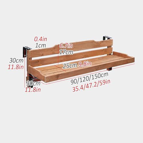 Table suspendue pliable pour balcon avec plateau rabattable - 4