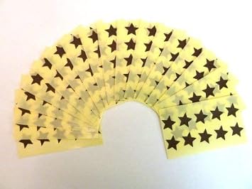 180 Labels, 15mm Stars, Dark Brown, Colour Code Stickers, Self-Adhesive Sticky Coloured Labels