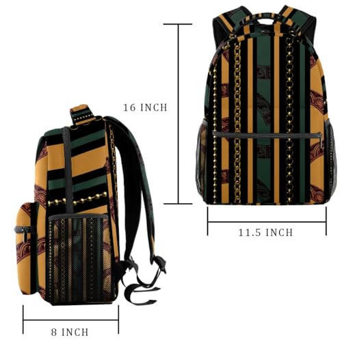 Sac de voyage décontracté multicolore avec chaînes graphiques à rayures