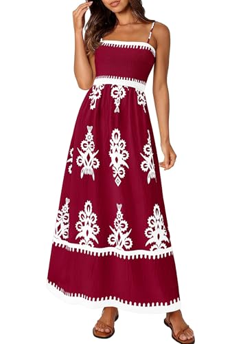 Image of PRETTYGARDEN Women's Summer Boho Maxi Dress Floral Sundresses