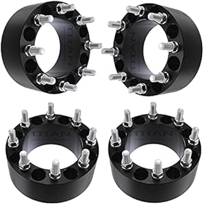 4pc 3" Black Wheel Spacers | 8x6.5 14x1.5 Studs | Fits Dodge Ram 2500 3500 Fits Nisan NV1500 2500