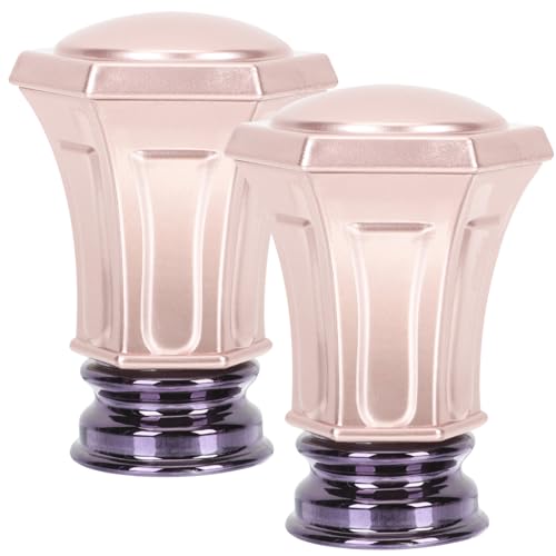 Happyyami 2pcs Vintage Curtain Rod Finials Decorative End Caps for Stylish Window Treatments for Living Bedroom Design