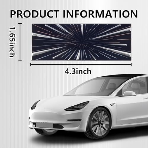 Image of Time Space Tunnel Emblem Sticker for Tesla Model 3 Y S X Cybertruck 2026 2025, Rear Trunk Sticker Decal Decorations
