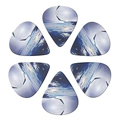 Beautiful Sky Airplane Lot de 6 médiators pour guitare acoustique, guitare électrique, basse, ukulélé – fins, moyens et… - Les Beatles, Paul McCartney, John Lennon, RIngo Starr, George Harrison Beautiful Sky Airplane Lot de 6 médiators pour guitare acoustique, guitare électrique, basse, ukulélé – fins, moyens et… – Image 4