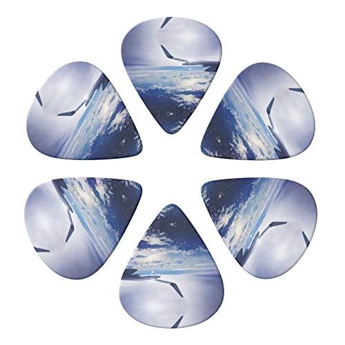 Beautiful Sky Airplane Lot de 6 médiators pour guitare acoustique, guitare électrique, basse, ukulélé – fins, moyens et… - Les Beatles, Paul McCartney, John Lennon, RIngo Starr, George Harrison Beautiful Sky Airplane Lot de 6 médiators pour guitare acoustique, guitare électrique, basse, ukulélé – fins, moyens et… – Image 5